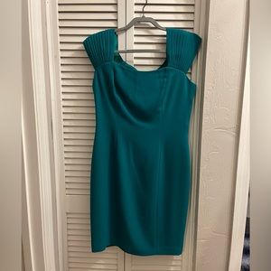 Emerald green cocktail sheath dress